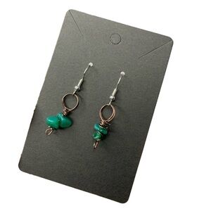 Dark green crystal earrings